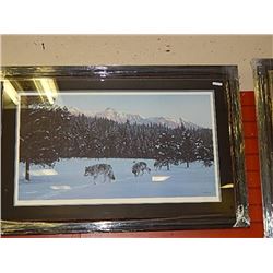 FRAMED LIMITED EDITION PRINT - EVENING GLOW - WOLF PACK - RON PARKER - GALLERY ESTIMATE ~$1125