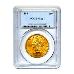 1898 $10 Liberty Gold Eagle PCGS MS61