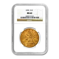 1898 $10 Liberty Gold Eagle NGC MS62