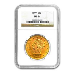 1899 $10 Liberty Gold Eagle NGC MS61