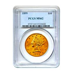 1899 $10 Liberty Gold Eagle PCGS MS62