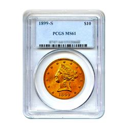 1899-S $10 Liberty Gold Eagle PCGS MS61