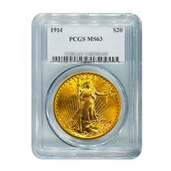 1914 $20 Saint Gaudens PCGS MS63