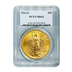1914-S $20 Saint Gaudens PCGS MS62