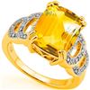 Image 1 : Natural Citrine & Diamond Ring