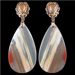 Natural Stone Diamond Polished Earings