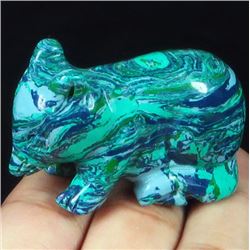 Hand Carved Calsilica Gemstone Mouse