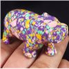 Image 1 : Hand Carved Colorful Turquoise Hippo