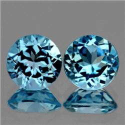 Natural Sky Blue Topaz Pair 6.97 Carats - Flawless