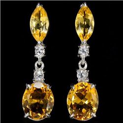 Natural Citrine Gemstone Earrings