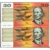 Image 1 : Australia, Twenty Dollars, Fraser/Higgins (1990) RHS 770370/71 (R.412)