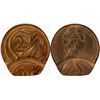 Image 1 : Australia, Two Cents, Elizabeth II, 197X, Mis-strike