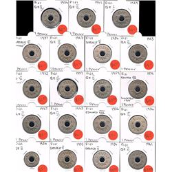 Fiji, Penny, George V to Elizabeth II, 1934 to 1964