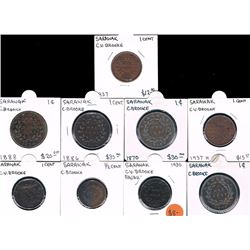 Sarawak, One Cent, 1870 to 1930