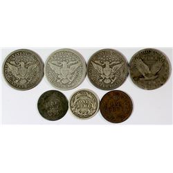 United States, Cent to Quarter Dollar, 1897 to 1928