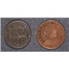Image 1 : 1773 VIRGINIA HALF PENNY AG & 1787 VERMONT AG NEITHER HAVE DATES