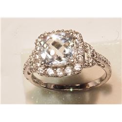 STERLING SILVER CUBIC ZIRCONIA RING