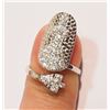 Image 2 : STERLING SILVER CUBIC ZIRCONIA NAIL RING