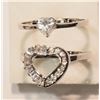 Image 2 : STERLING SILVER CUBIC ZIRCONIA HEART-SHAPED RING