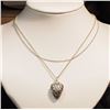 Image 1 : STERLING SILVER HEART-SHAPED NECKLACE