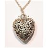 Image 2 : STERLING SILVER HEART-SHAPED NECKLACE