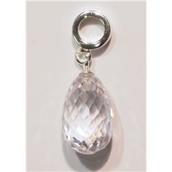 STERLING SILVER CRYSTAL TEAR DROP PENDANT