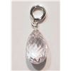 Image 1 : STERLING SILVER CRYSTAL TEAR DROP PENDANT