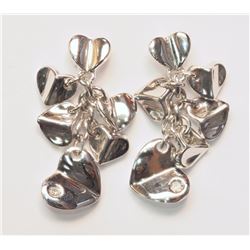 STERLING SILVER RHODIUM PLATED DIAMOND HEART