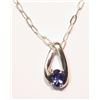 Image 1 : STERLING SILVER TANZANITE PENDANT NECKLACE WITH COA