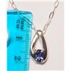 Image 2 : STERLING SILVER TANZANITE PENDANT NECKLACE WITH COA