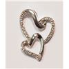 Image 1 : STERLING SILVER DIAMOND(0.10CT) HEART DESIGN PENDANT W/ COA