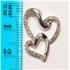 Image 2 : STERLING SILVER DIAMOND(0.10CT) HEART DESIGN PENDANT W/ COA