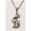 Image 1 : STERLING SILVER DIAMOND MOUSE PENDANT NECKLACE