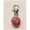 Image 1 : STERLING SILVER PINK CUBIC CRYSTAL PENDANT