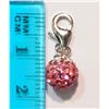 Image 2 : STERLING SILVER PINK CUBIC CRYSTAL PENDANT