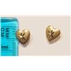 Image 2 : 14K GOLD HEART-SHAPED EARRINGS (APPROX. 0.2G)