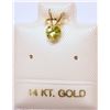 Image 1 : 14K GOLD PERIDOT HEART-SHAPED PENDANT