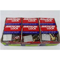 LOT OF NEW 6 PADLOCKS ALL KEYED ALIKE X3