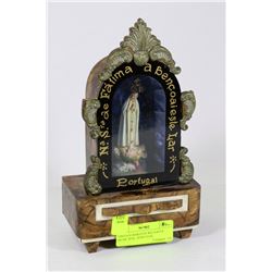 VINTAGE BAKELITE RELIGIOUS MUSIC BOX - PORTUGAL