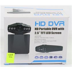 NEW HD PORTABLE DVR WITH 2.5" TFT LCD SCREEN