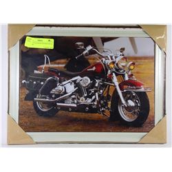 HARLEY DAVIDSON FRAMED METAL PICTURE