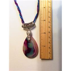 NATURAL MULTI COLORED AGATE PENDANT