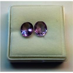 LOT OF 2 MATCHED NATURAL OVAL AMETHYSTS