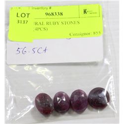 #36-NATURAL RUBY STONES 56.5TCW (4PCS)