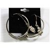 Image 1 : .925 STERLING SILVER HOOP & EARRING TWO PAIR SET