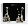 Image 1 : .925 STERLING SILVER TWO PAIR EARRING SET