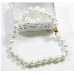 #45-SEA SHELL  CREAMYPEARL NECKLACE