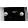 Image 1 : #52-SEA SHELL PEARL EARRINGS 925 SILVER GREY