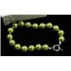 Image 1 : #49-SEA SHELL PEARL PERIDOT BRACELET