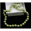 Image 1 : #37-SEASHELL PEARL PERIDOT NECKLACE